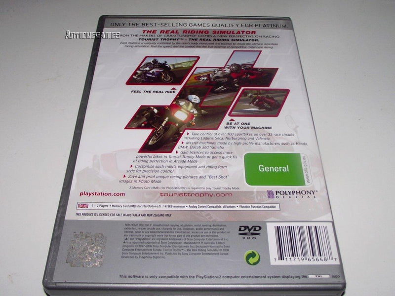 Tourist Trophy Real Riding Simulator PS2 PAL (Platinum) *No Manual* (Preowned)