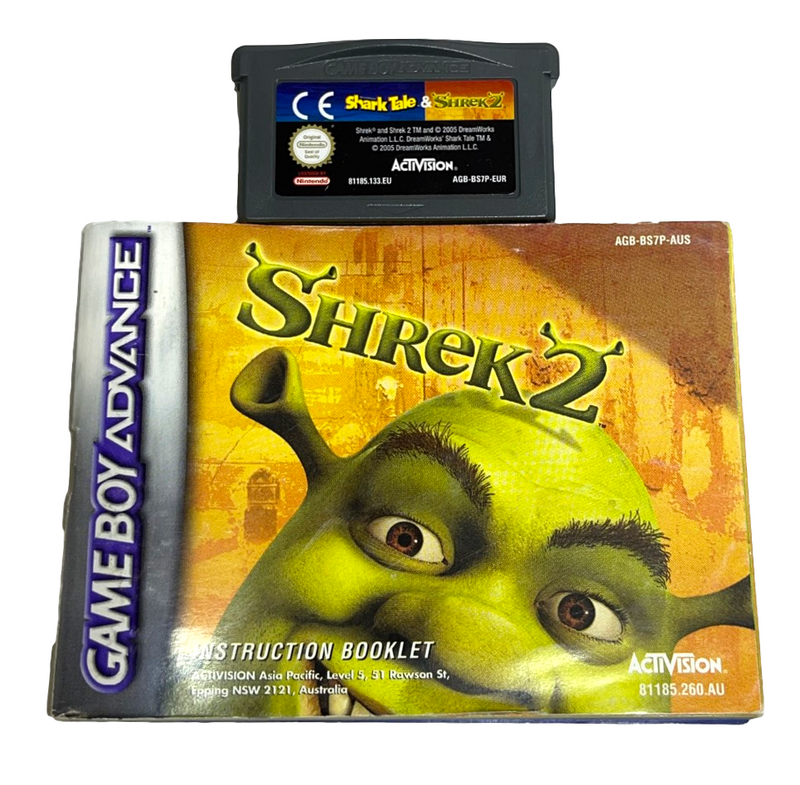 Shark Tale / Shrek 2 Nintendo GBA *Manual Included* (Preowned)