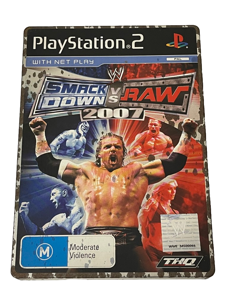Smack Down Vs Raw 2007 PS2 PAL *Complete* Steelbook (Preowned)