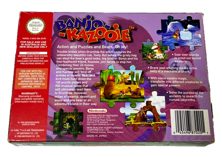 Banjo-Kazooie Nintendo 64 N64 Boxed PAL *Complete* (Preowned)