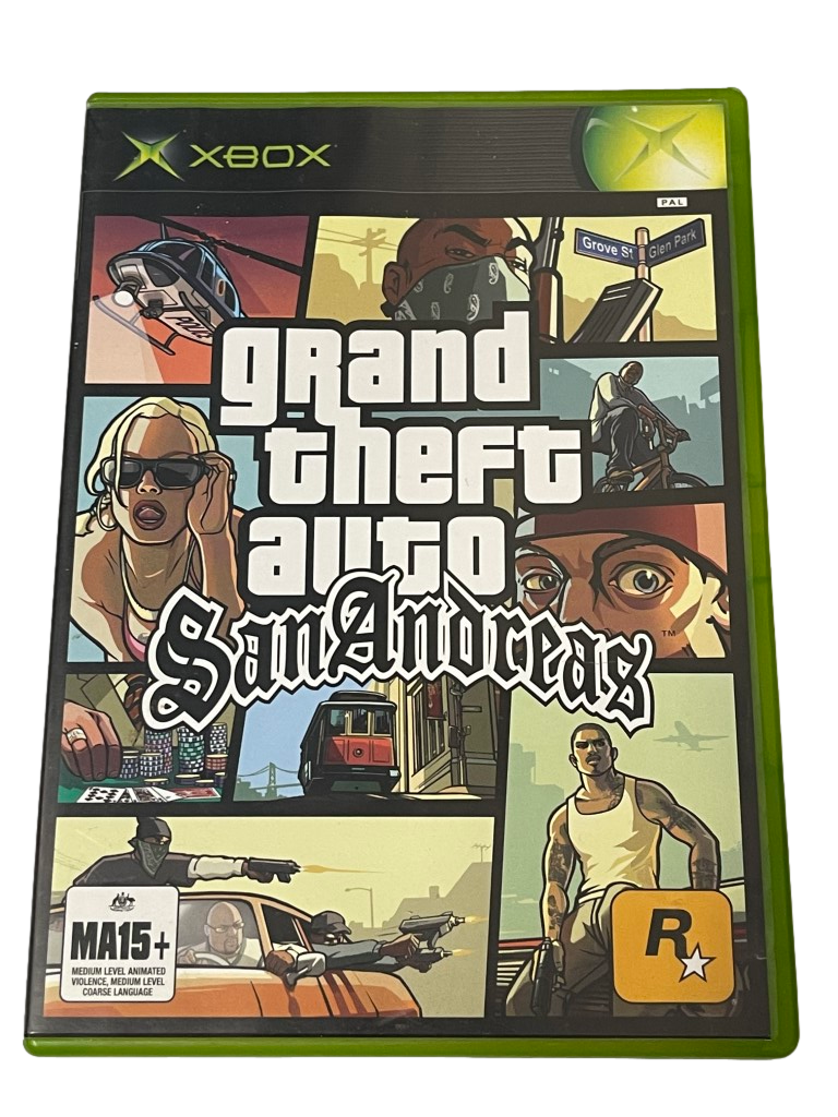 Grand Theft Auto San Andreas XBOX Original PAL *Complete* (Preowned)