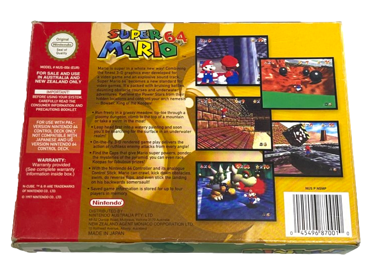 Super Mario 64 Nintendo 64 N64 Boxed PAL *Complete*