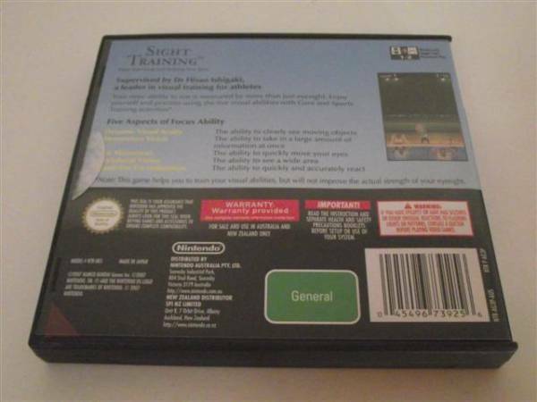 Sight Training Nintendo DS 3DS Game *Complete* (Pre-Owned)