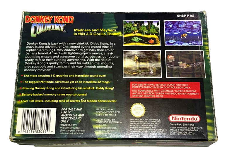 Donkey Kong Country  Nintendo SNES Boxed PAL *Complete*