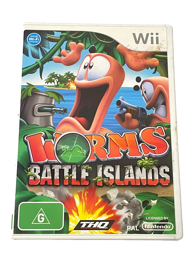 Worms Battle Island Nintendo Wii PAL *Complete* Wii U Compatible (Pre-Owned)