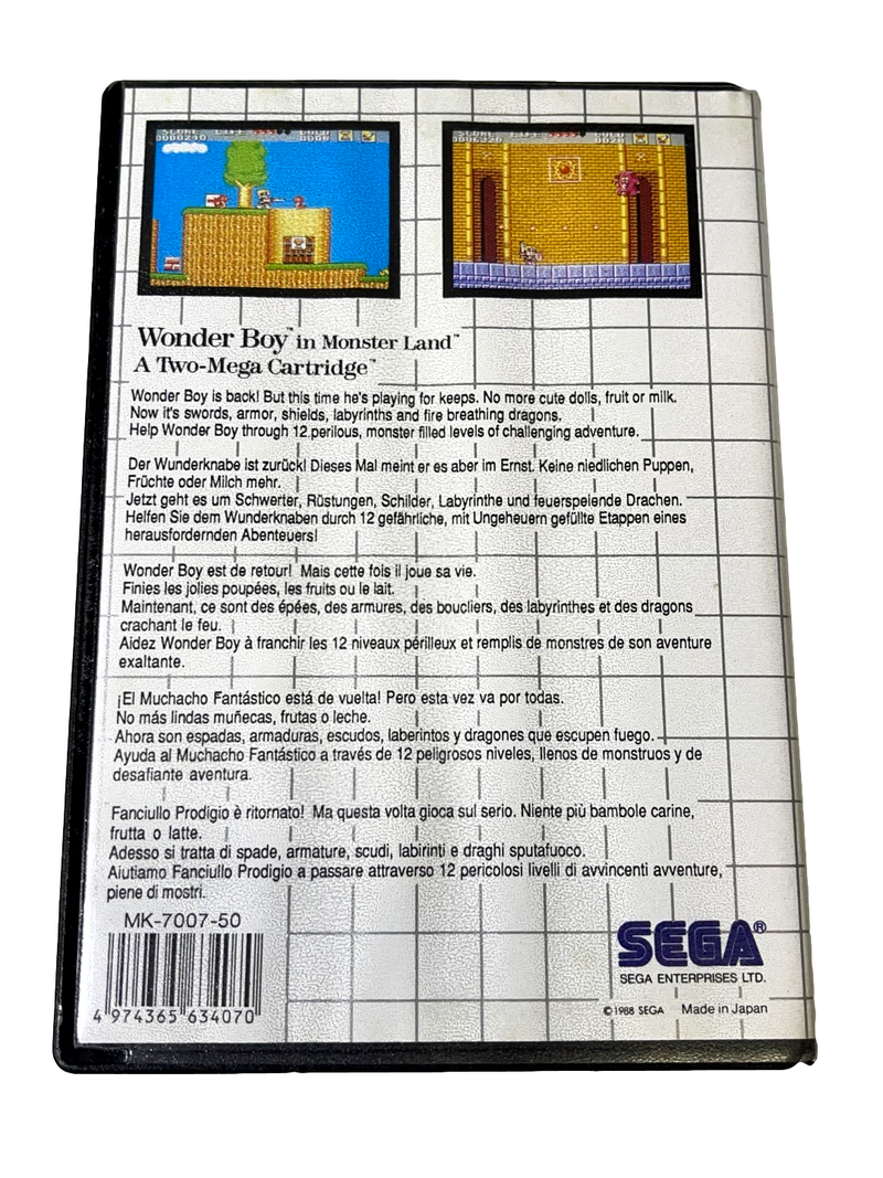 Wonder Boy in Monster Land Sega Master System *Complete*