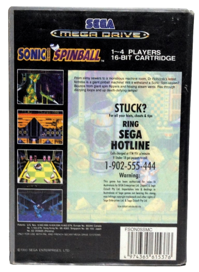 Sonic Spinball Sega Mega Drive *No Manual* (Pre-Owned)