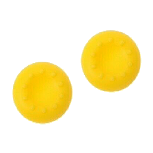 Thumb Grips x 2 For PS4 PS5 XBOX ONE Xbox Series X Toggle Cover Caps - Yellow