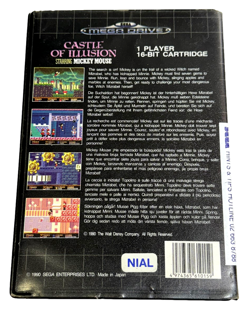 Castle Of Illusion with Mickey Mouse Sega Mega Drive PAL *No Manual* (Preowned)