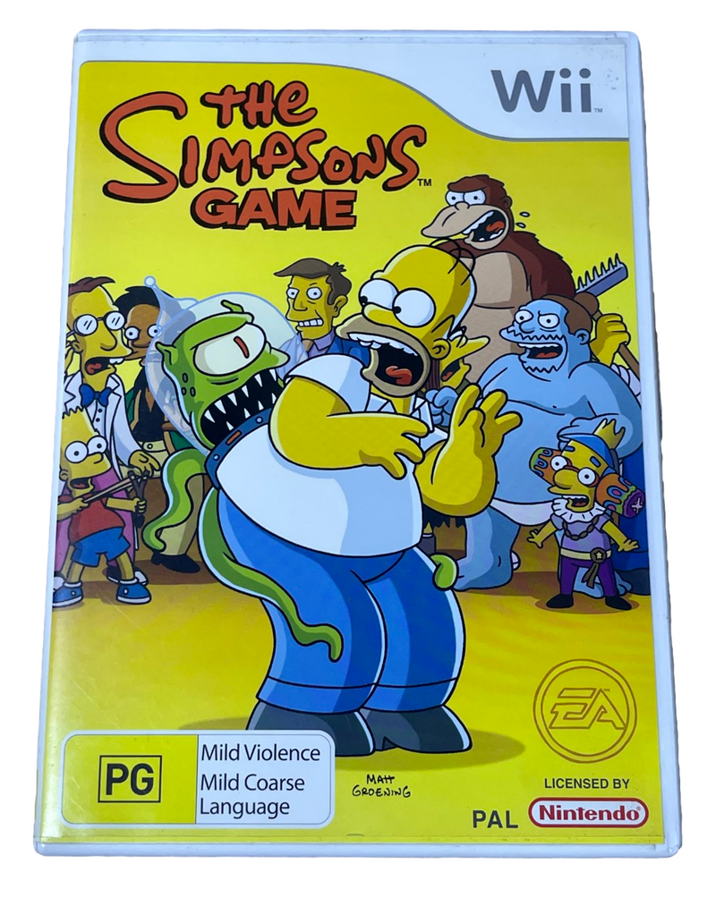 The Simpsons Game Nintendo Wii PAL *No Manual* Wii U Compatible (Preowned)