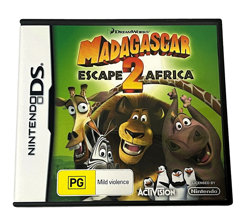 Madagascar Escape 2 Africa Nintendo DS 2DS 3DS Game *Complete* (Preowned)