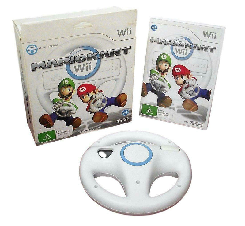 Boxed Mario Kart and Steering Wheel Nintendo Wii, Wii U Compatible - Games We Played