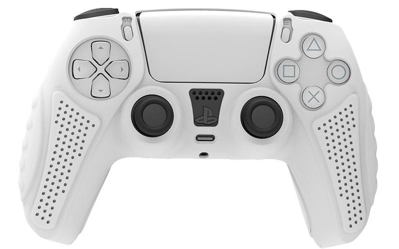 Silicone Cover For PS5 Controller Case Skin - White Ultra Grip - Games We Played