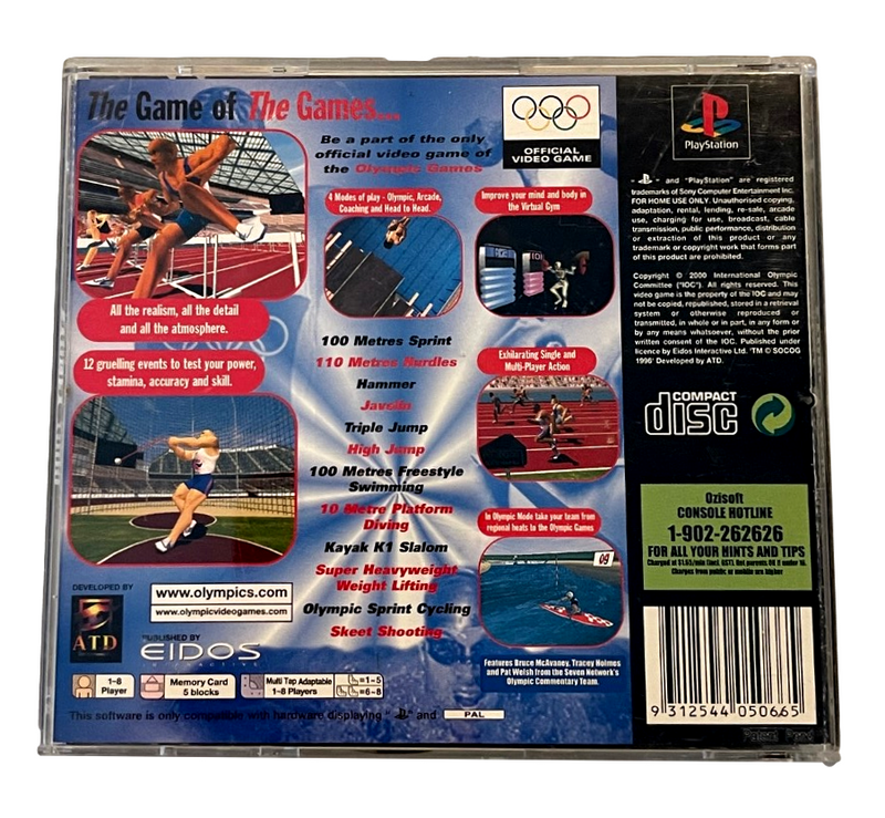 Sydney 2000 Olympics PS1 PS2 PS3 PAL *No Manual* (Preowned)