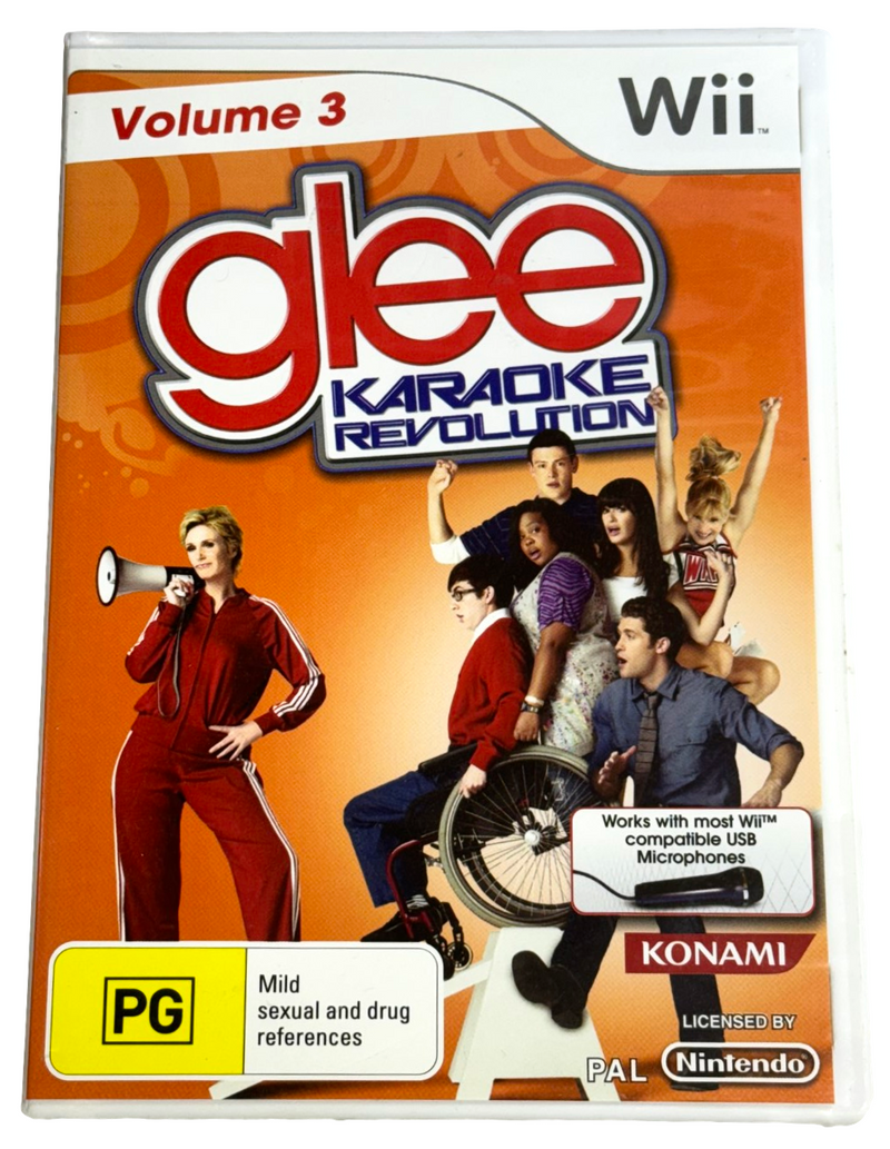Glee Karaoke Revolution Vol 3 Nintendo Wii PAL *Complete* Wii U Compatible (Preowned)