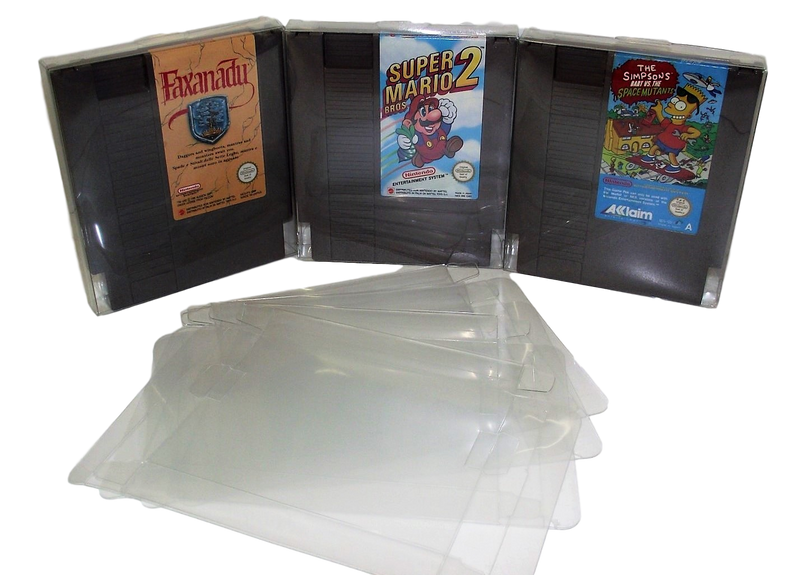 Nintendo NES Cartridge Clear Sleeve Protector Covers Dropdown Menu