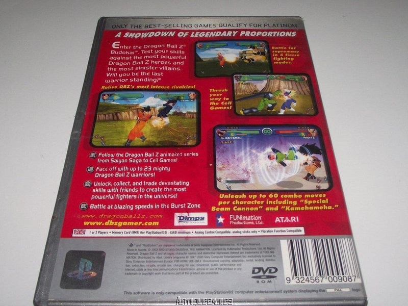Dragon Ball Z Budokai PS2 (Platinum) PAL *Complete* (Preowned)