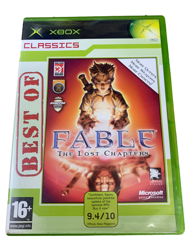 Fable The Lost Chapters XBOX Original PAL *Complete* Classics (Pre-Owned)