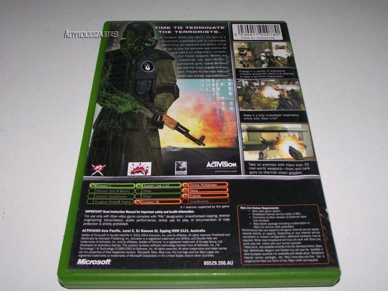 Soldier of Fortune Double Helix II Xbox Original PAL *No Manual* (Pre-Owned)