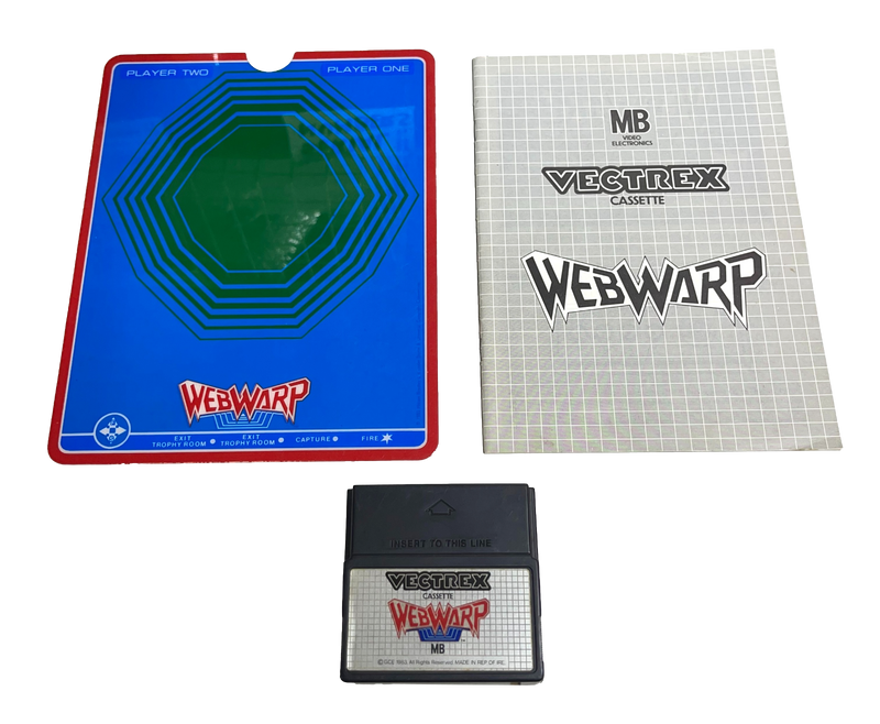 Vectrex Web Warp Game Cartridge Overlay & Manual (Preowned)