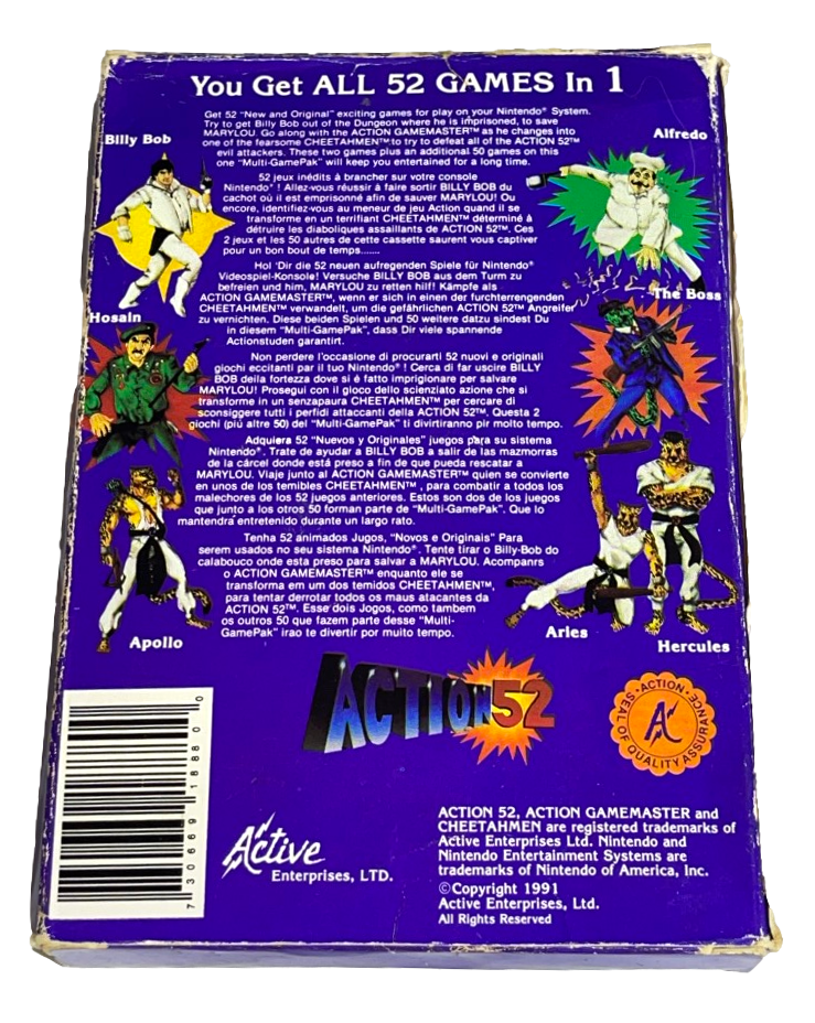 Action 52 Nintendo NES Boxed (Preowned)