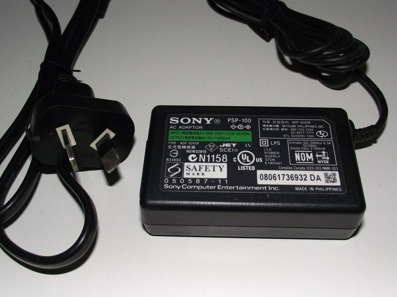 Genuine Playstation PSP 1000 Power Adapter Cord Portable Wall Charger 2000mA (Pre-Owned)