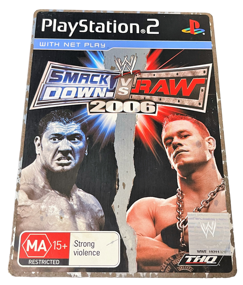 Smack Down Vs Raw 2006 Sony PS2 PAL *Complete* Steelbook (Preowned) - Games We Played