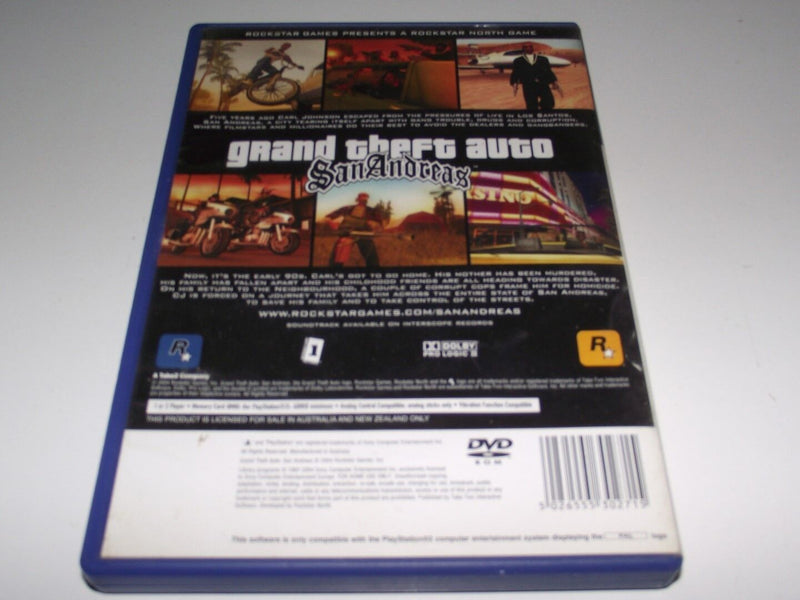 Grand Theft Auto San Andreas PS2 PAL Manual and Map *Complete* (Preowned)