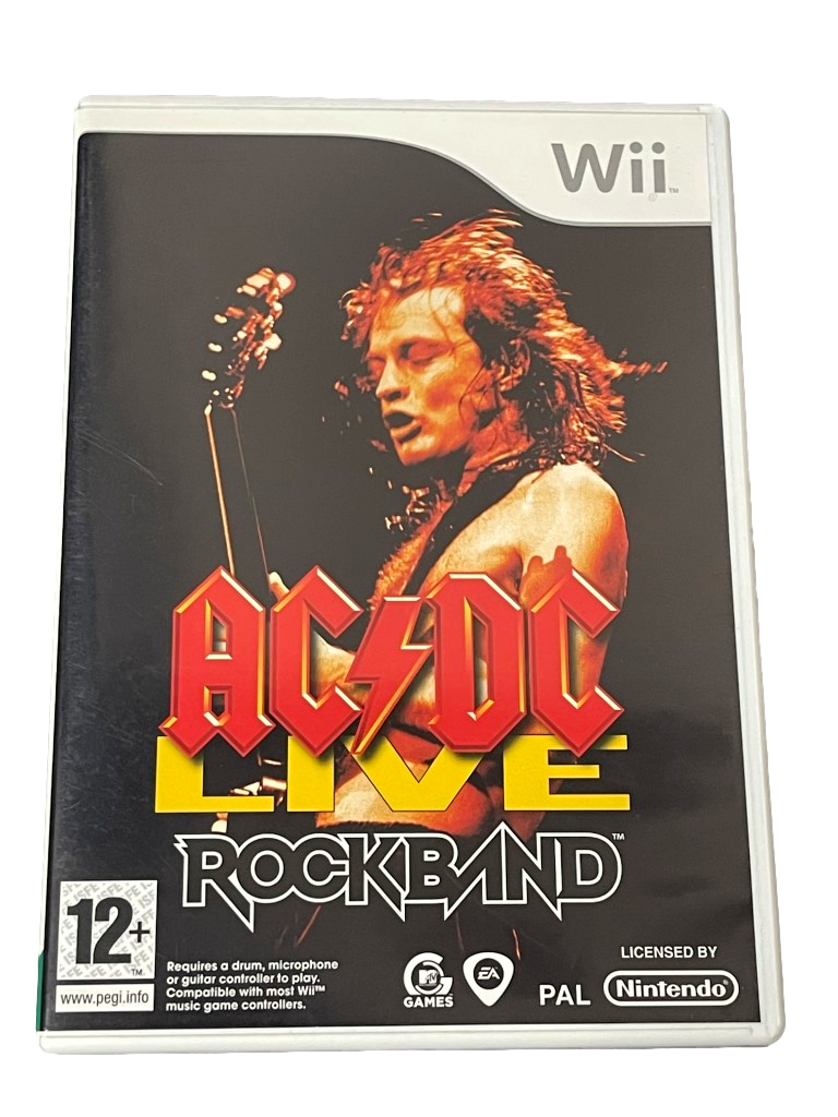 AC/DC Live Rock Band Nintendo Wii PAL *Complete* Wii U Compatible (Pre-Owned)