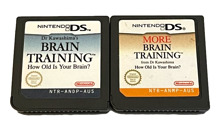 Brain Training & More Brain Training Nintendo DS 2DS 3DS Game *Cartridge Only* (Pre-Owned)