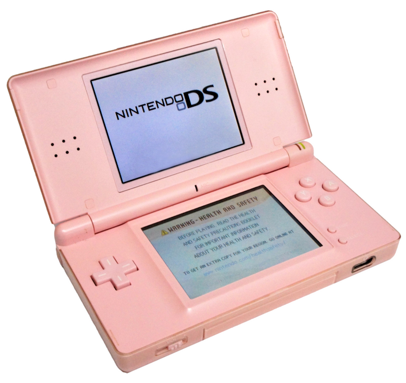 Pink Nintendo DS Lite Console + USB Charger and 10 Game Bundle (Refurbished)
