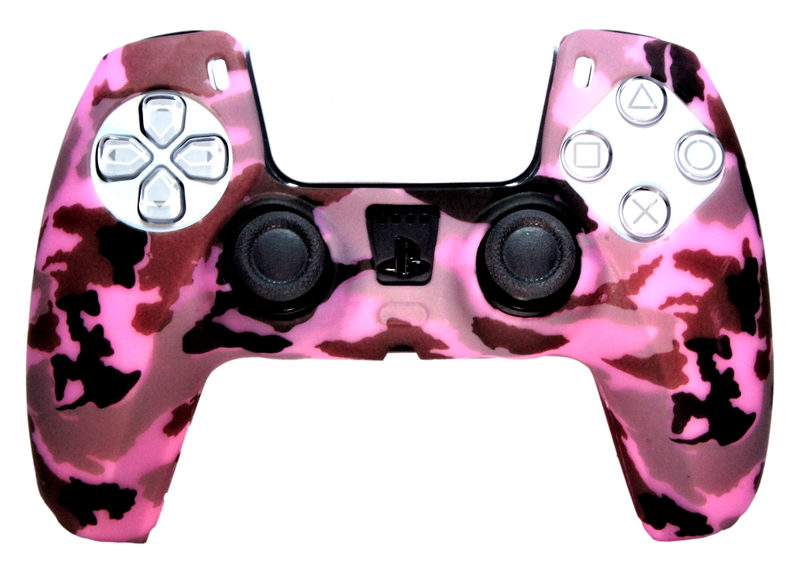 Silicone Cover For PS5 Controller Case Skin - Pink Camo - Games We Played