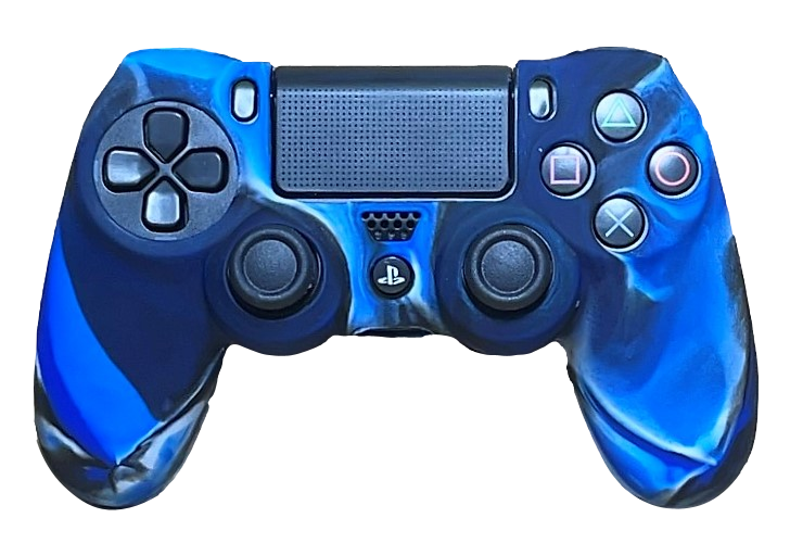 Silicone Cover For PS4 Controller Case Skin - Navy Swirls