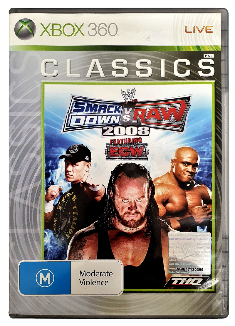 Smackdown Vs Raw 2008 Microsoft XBOX 360 PAL (Preowned)
