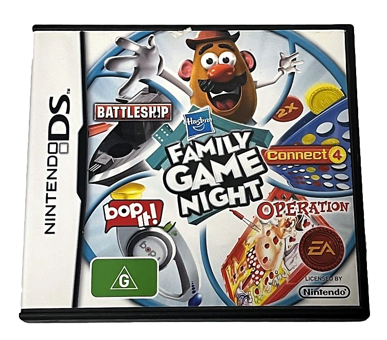 Hasbro Family Game Night Nintendo DS 2DS 3DS Game *Complete* (Pre-Owned)