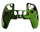 Silicone Cover For PS5 Controller Case Skin - Green/Black Swirls
