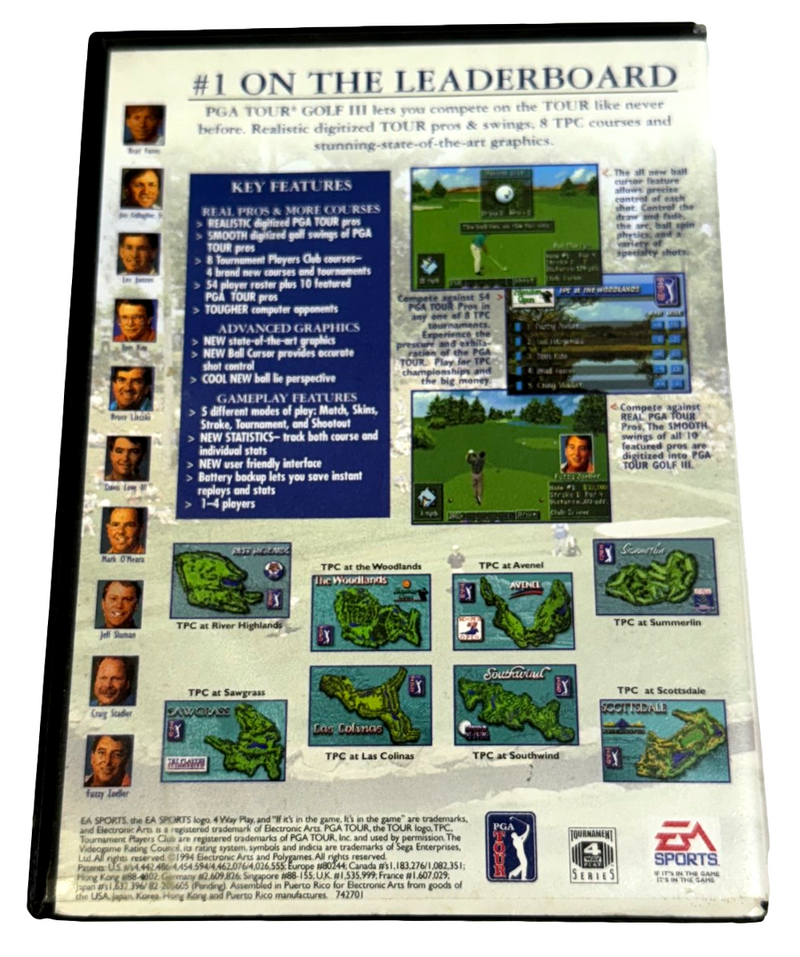 PGA Tour Golf III Sega Mega Drive *Complete*