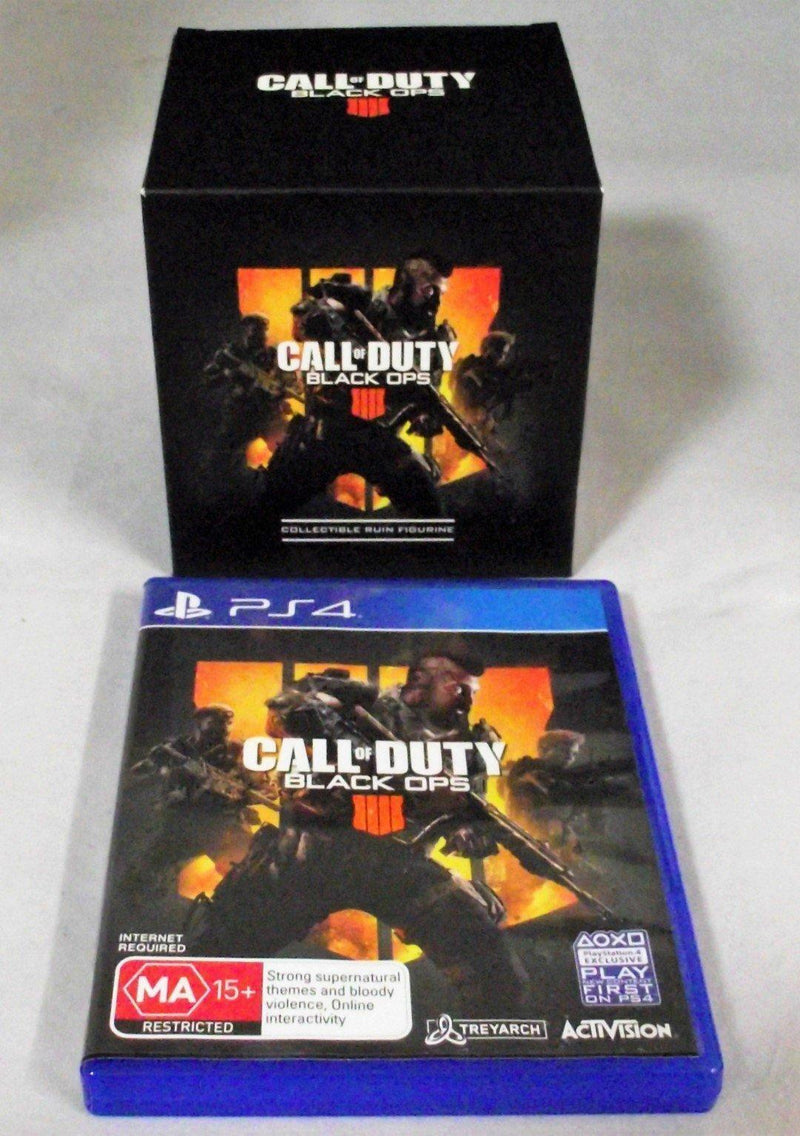 Call Of Duty Black Ops IIII Sony PS4 & Collectible Ruin Figurine (Pre-Owned)