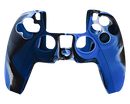 Silicone Cover For PS5 Controller Case Skin - Blue/Black Swirls