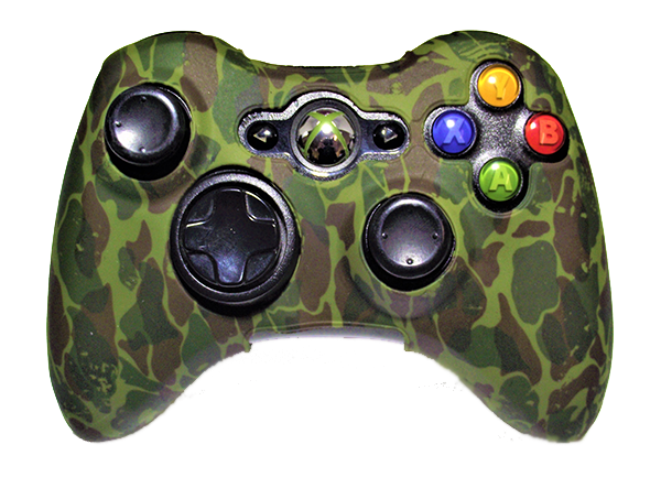 Silicone Cover For XBOX 360 Controller Skin Case Dark Green Camo - Games We Played