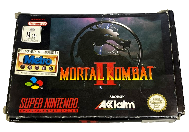 Mortal Kombat II Nintendo SNES Boxed PAL *No Manual* (Preowned)