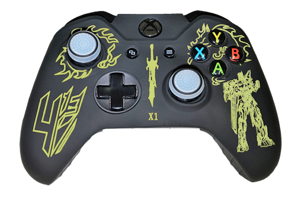 Silicone Cover For XBOX ONE Controller Skin Transformer Design Yellow + Grips