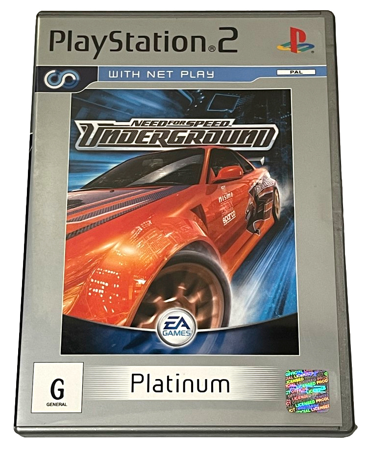 Need For Speed Underground PS2 (Platinum) PAL *Complete* (Preowned)