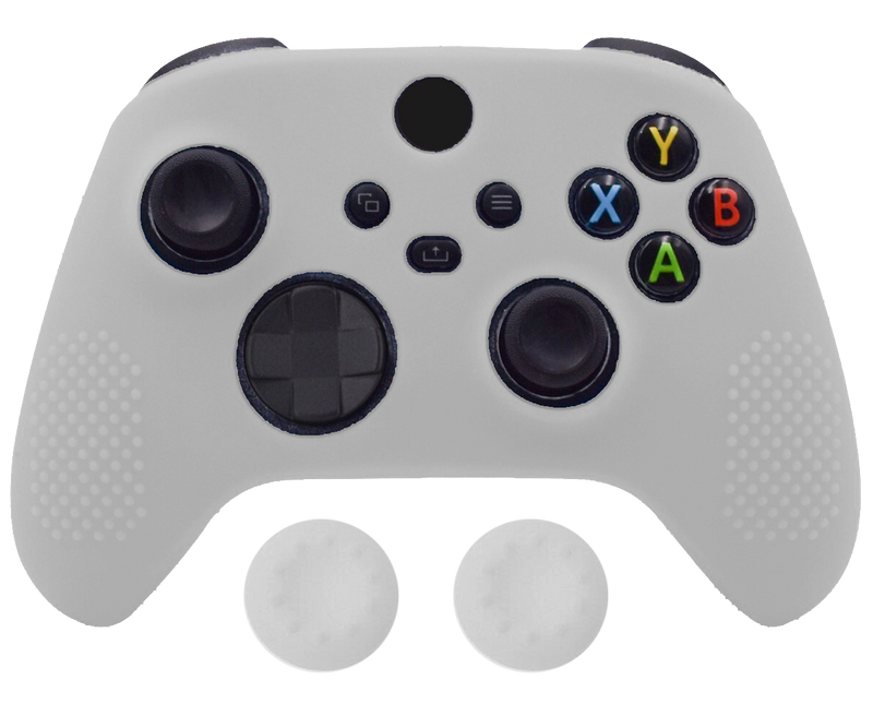 Silicone Cover + Thumb Grips For XBOX Series X Controller Case Skin - White - Games We Played