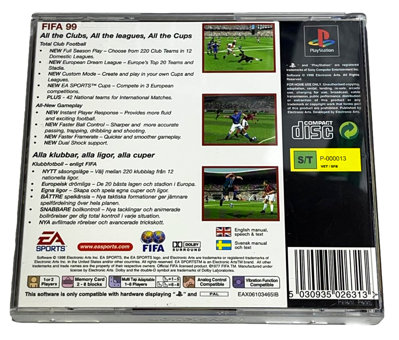 FIFA 99 PS1 PS2 PS3 PAL *Complete* (Preowned)