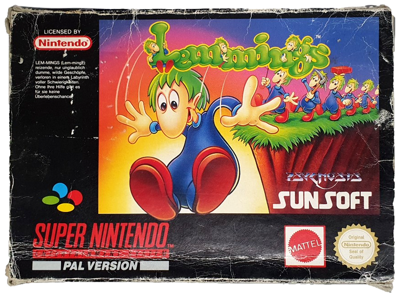 Lemmings Super Nintendo SNES Boxed *No Manual* PAL (Preowned)