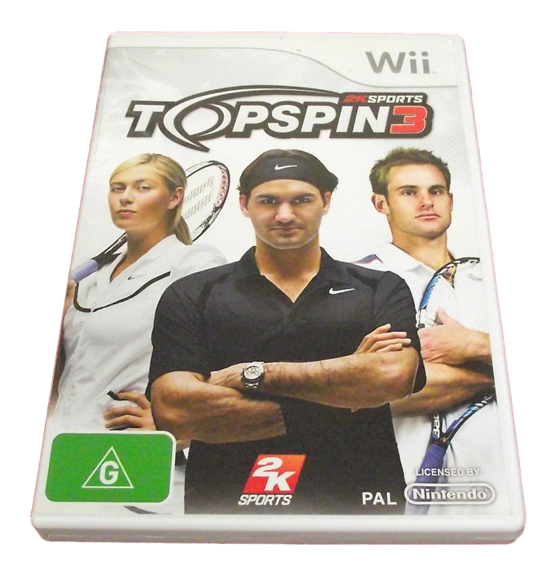 Top Spin 3 Nintendo Wii PAL *No Manual*(Preowned)