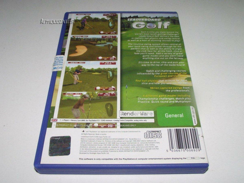 Leaderboard Golf PS2 PAL *Complete* (Pre-Owned)