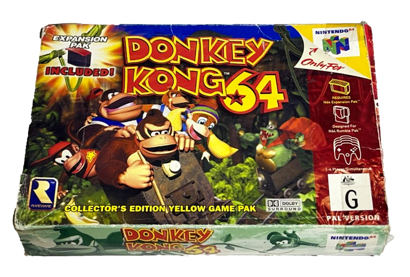 Donkey Kong 64 Nintendo 64 N64 Boxed PAL *Complete* Expansion Pak & Puller (Preowned)