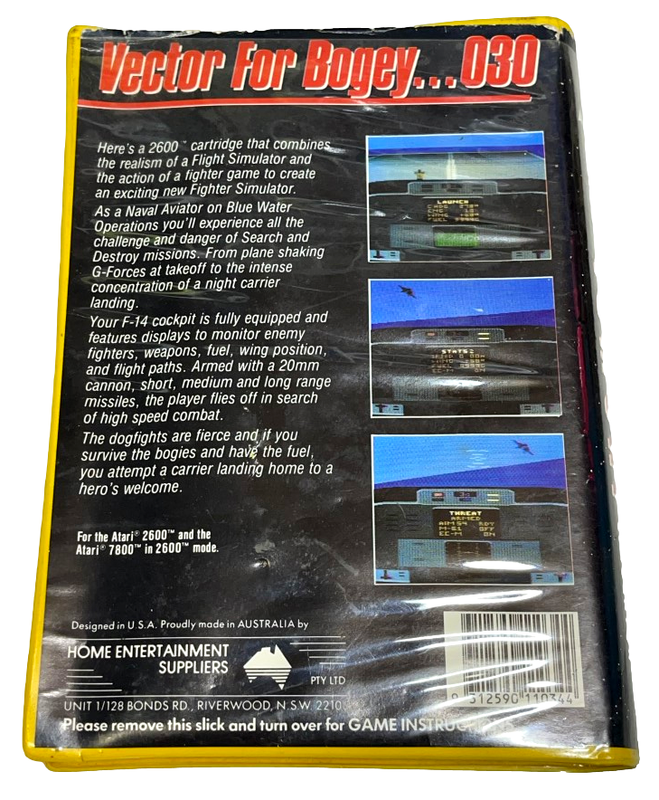 Tomcat F-14 Fighter Simulator Atari 2600 *Complete*